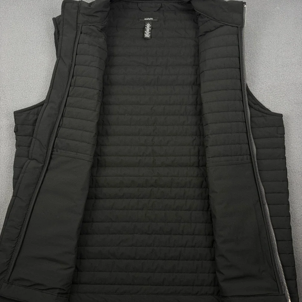 ALFANI Mens puffer quilted insulated‎ full zip vest BLACK - L